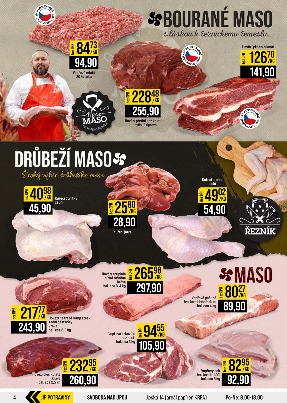 Leták JIP leták CC Cash & Carry - Brno, Ostrava, Praha, Polička, Olomouc, Karlovy Vary, Zlín, Jilemnice, Pardubice - strana 4