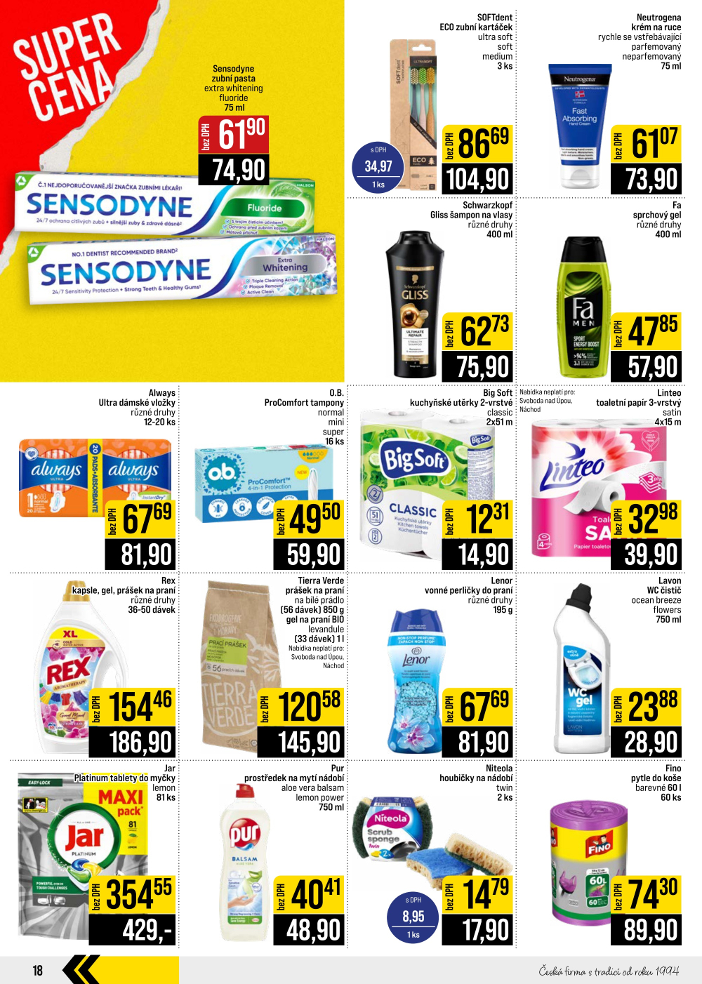 Leták JIP leták CC Cash & Carry - České Budějovice, Most, Náchod, Svoboda nad Úpou, Sušice - strana 18