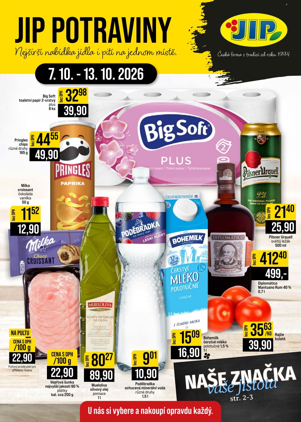 Leták JIP leták CC Cash & Carry - České Budějovice, Most, Náchod, Svoboda nad Úpou, Sušice - strana 1