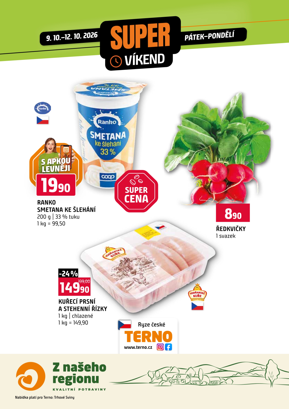 Leták Terno leták - Víkendovka Trhové Sviny - strana 1