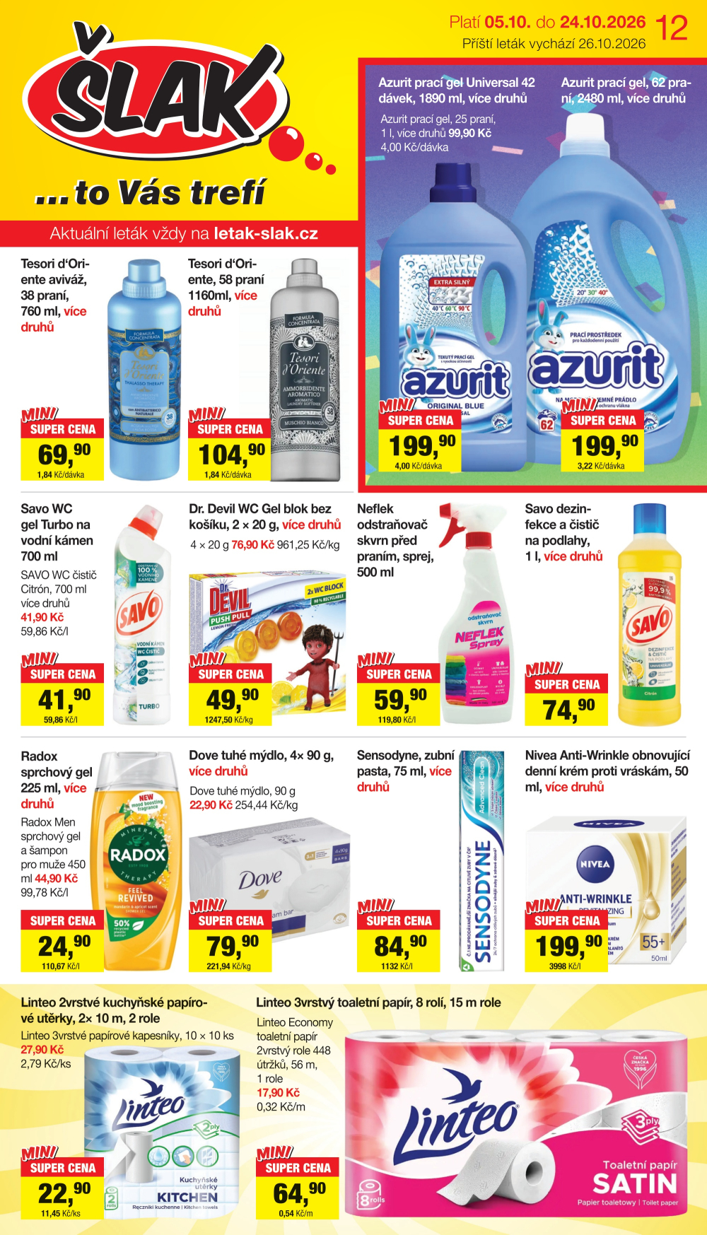 Leták Šlak drogerie leták - strana 1
