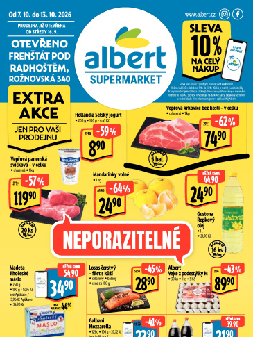 Albert Supermarket leták - Frenštát pod Radhoštěm, Rožnovská