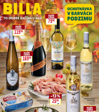Akční leták BILLA  - Podzimní nápoje