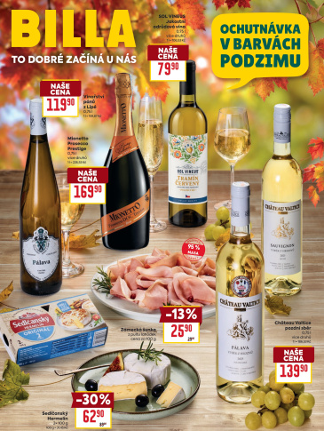 BILLA leták - Podzimní nápoje