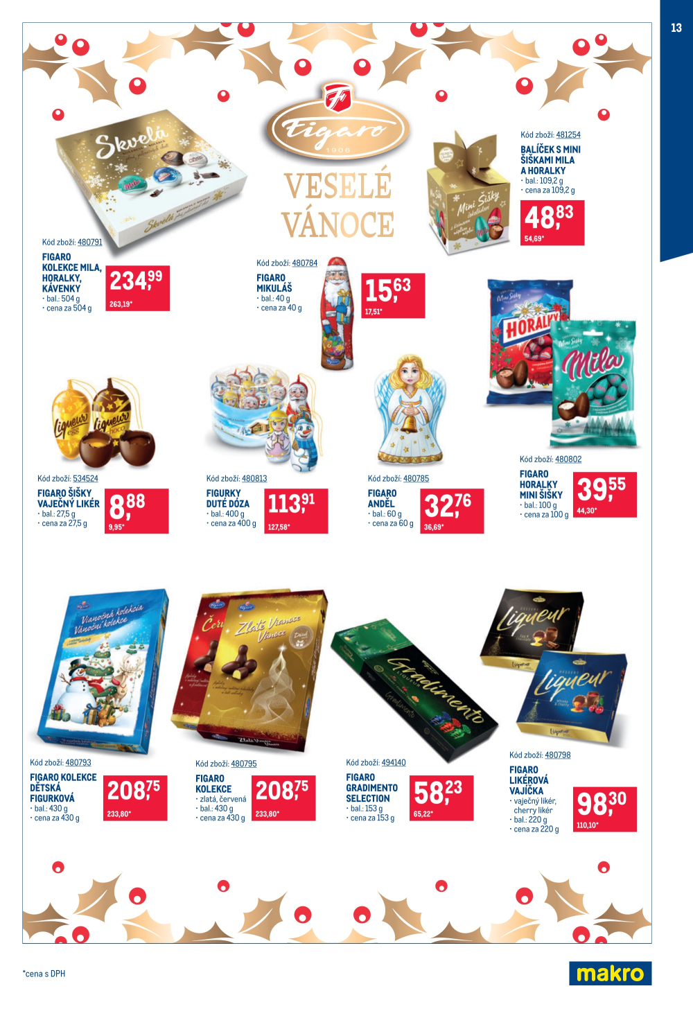 Leták Makro leták - Mikulášské čokolády - strana 13