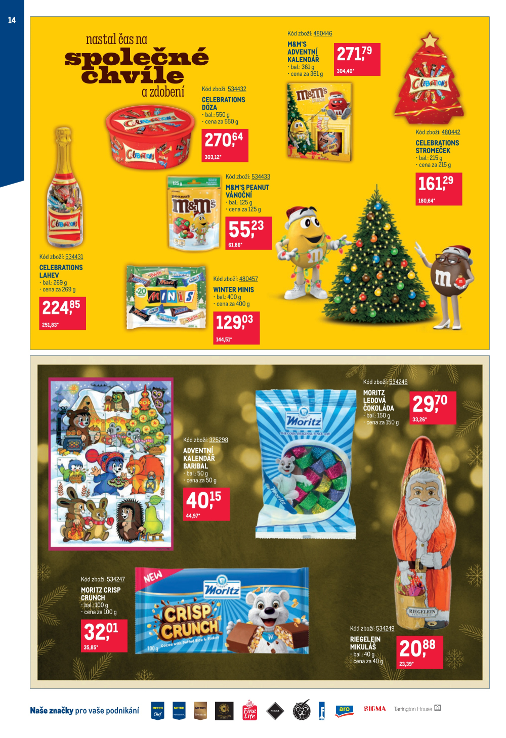 Leták Makro leták - Mikulášské čokolády - strana 14