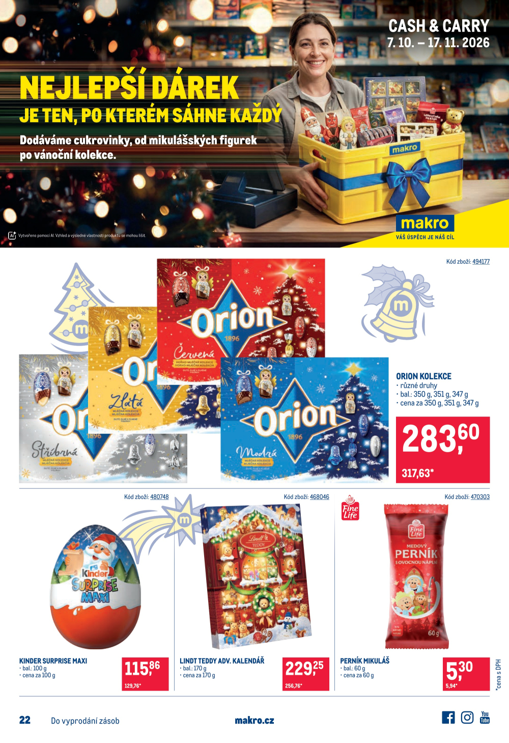 Leták Makro leták - Mikulášské čokolády - strana 1