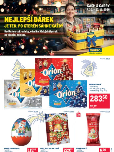 Makro leták - Mikulášské čokolády