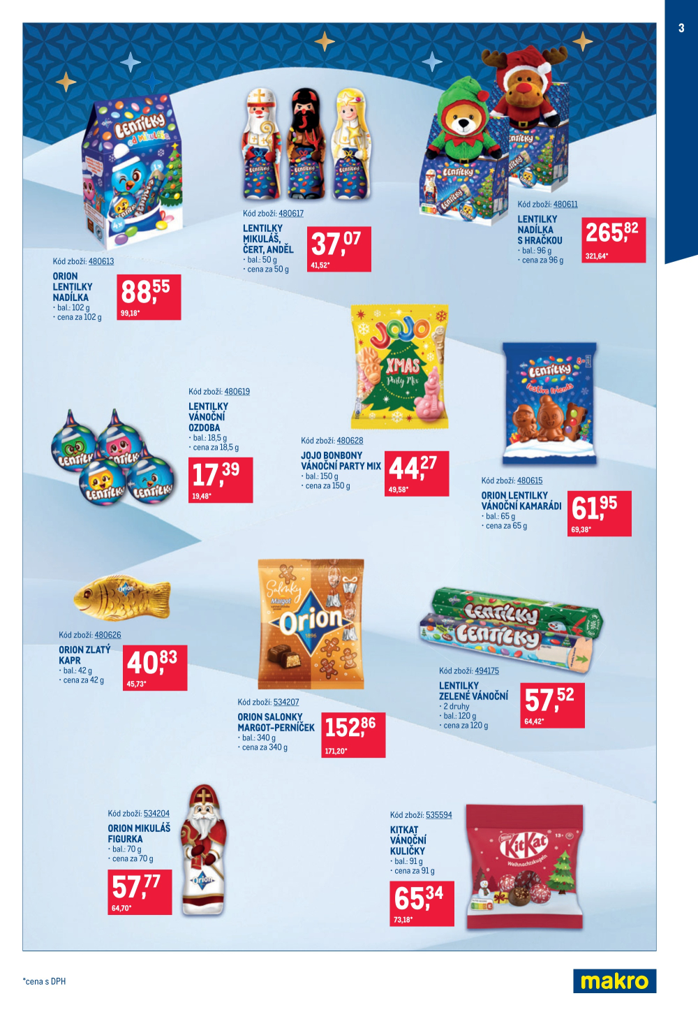 Leták Makro leták - Mikulášské čokolády - strana 3