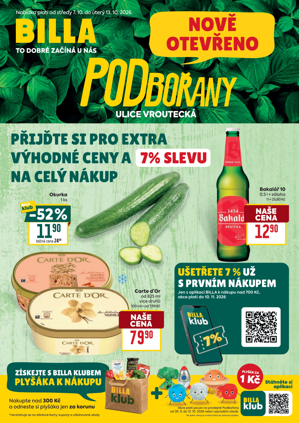 Leták BILLA leták - Podbořany, Vroutecká - strana 1