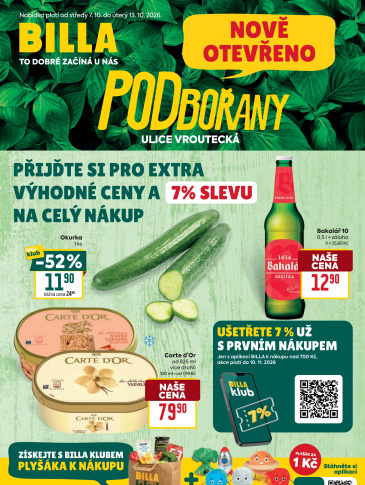 BILLA leták - Podbořany, Vroutecká