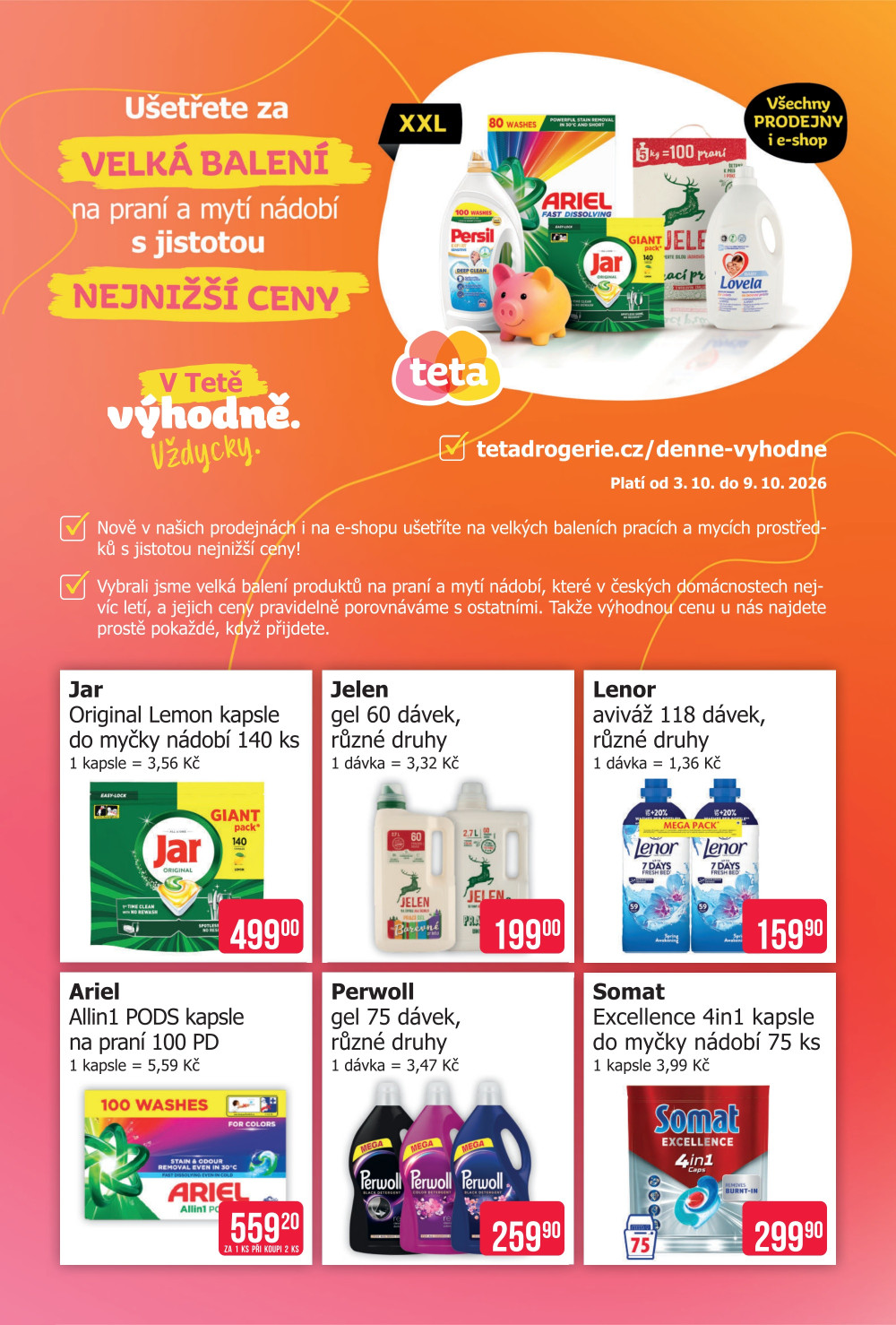 Leták Teta drogerie - Vždycky výhodně - strana 1