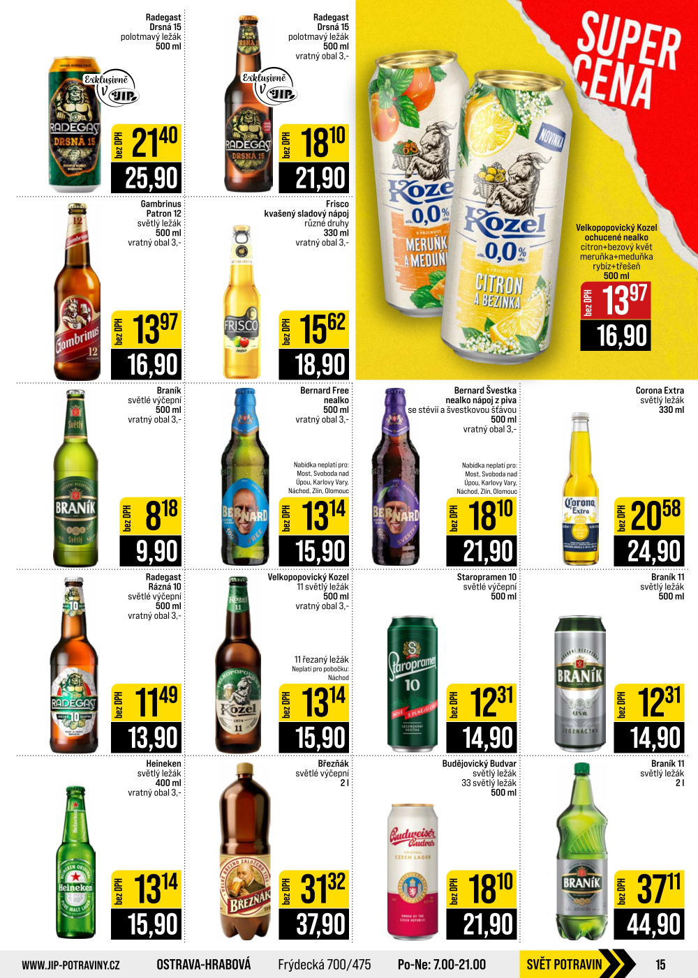Leták JIP leták CC Cash & Carry - České Budějovice, Most, Náchod, Svoboda nad Úpou, Sušice - strana 15