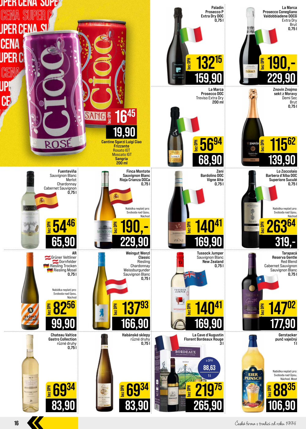 Leták JIP leták CC Cash & Carry - České Budějovice, Most, Náchod, Svoboda nad Úpou, Sušice - strana 16