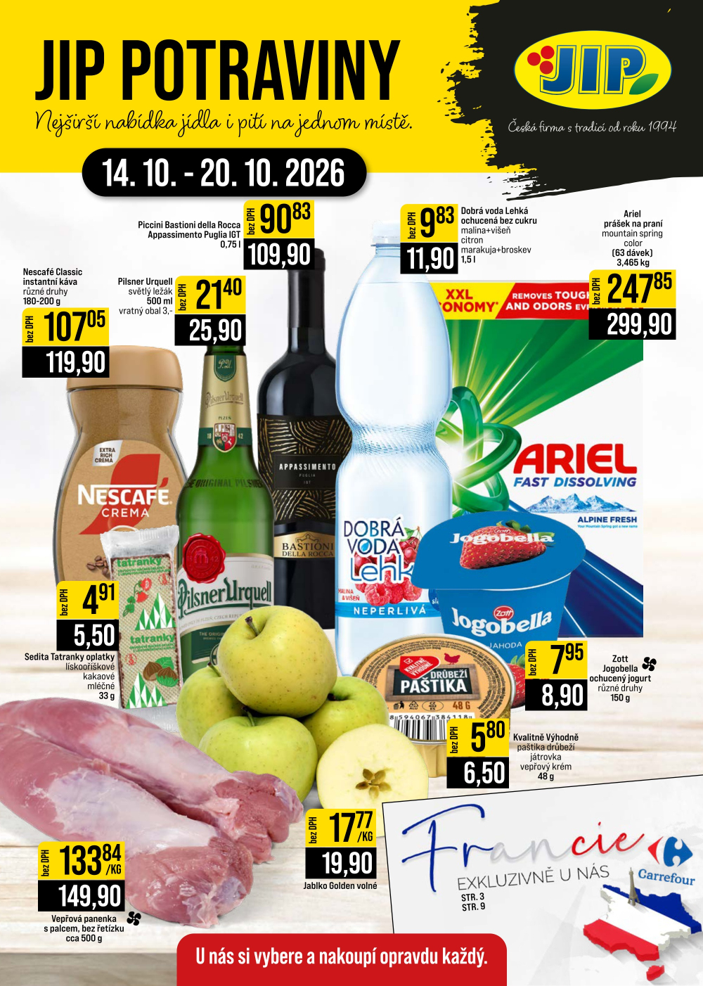 Leták JIP leták CC Cash & Carry - České Budějovice, Most, Náchod, Svoboda nad Úpou, Sušice - strana 1