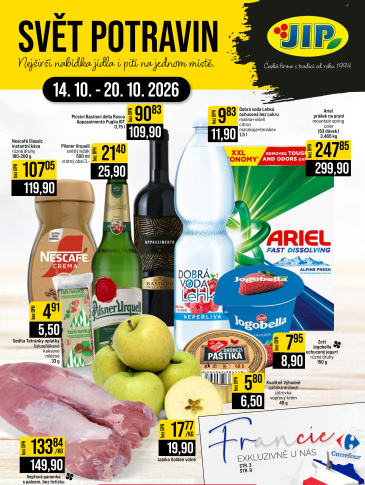 JIP leták CC Cash & Carry - Brno, Ostrava, Praha, Polička, Olomouc, Karlovy Vary, Zlín, Jilemnice, Pardubice