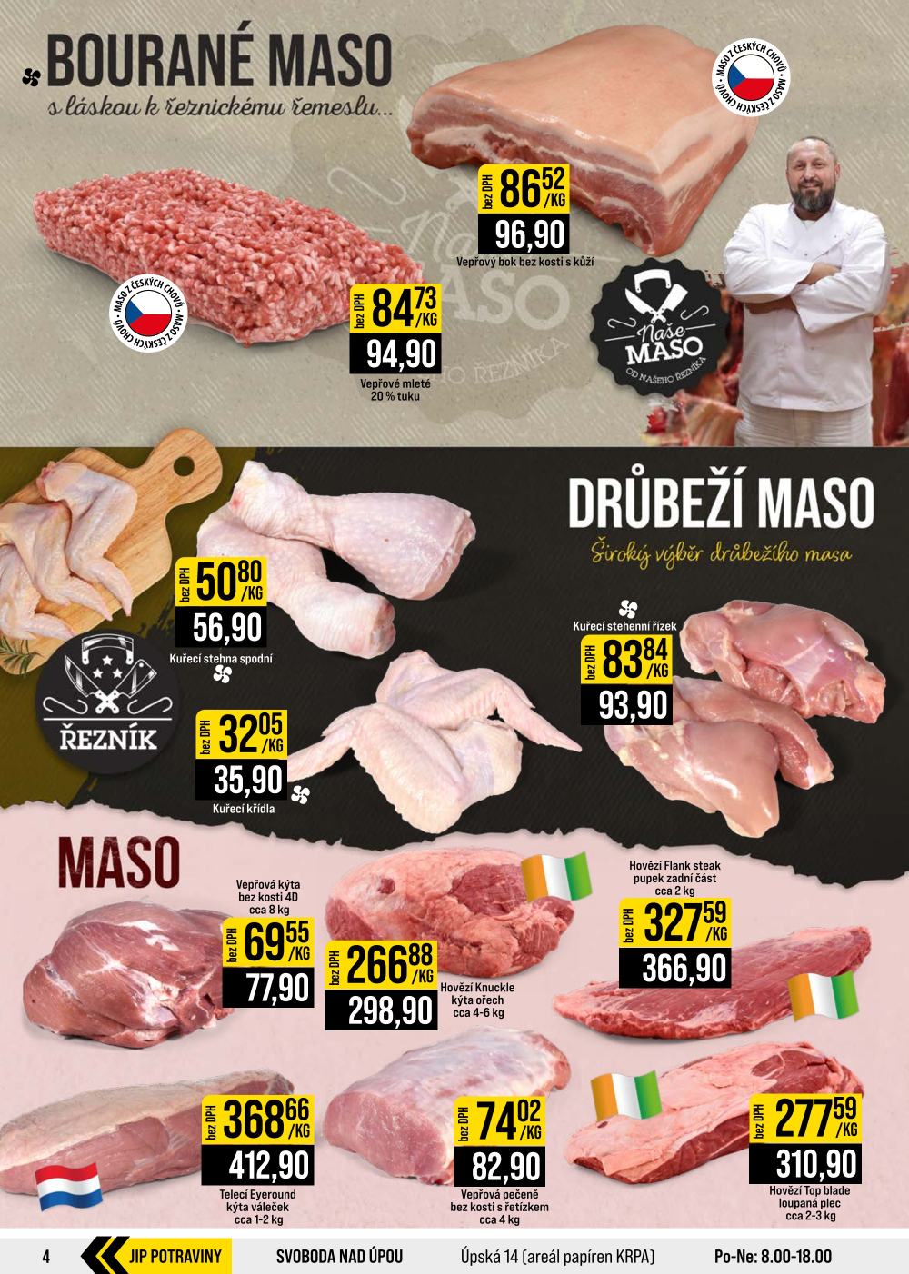 Leták JIP leták CC Cash & Carry - Brno, Ostrava, Praha, Polička, Olomouc, Karlovy Vary, Zlín, Jilemnice, Pardubice - strana 4