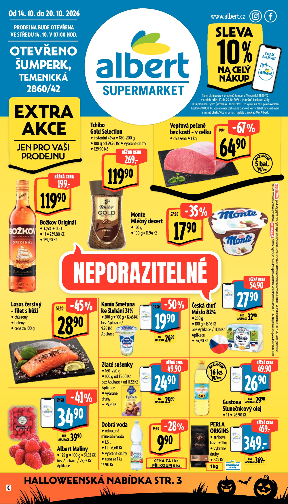 Leták Albert Supermarket leták - Šumperk, Temenická - strana 1
