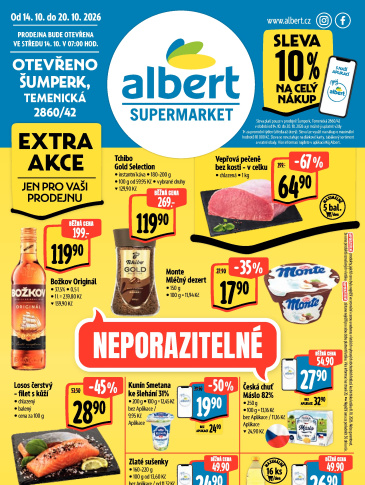 Albert Supermarket leták - Šumperk, Temenická