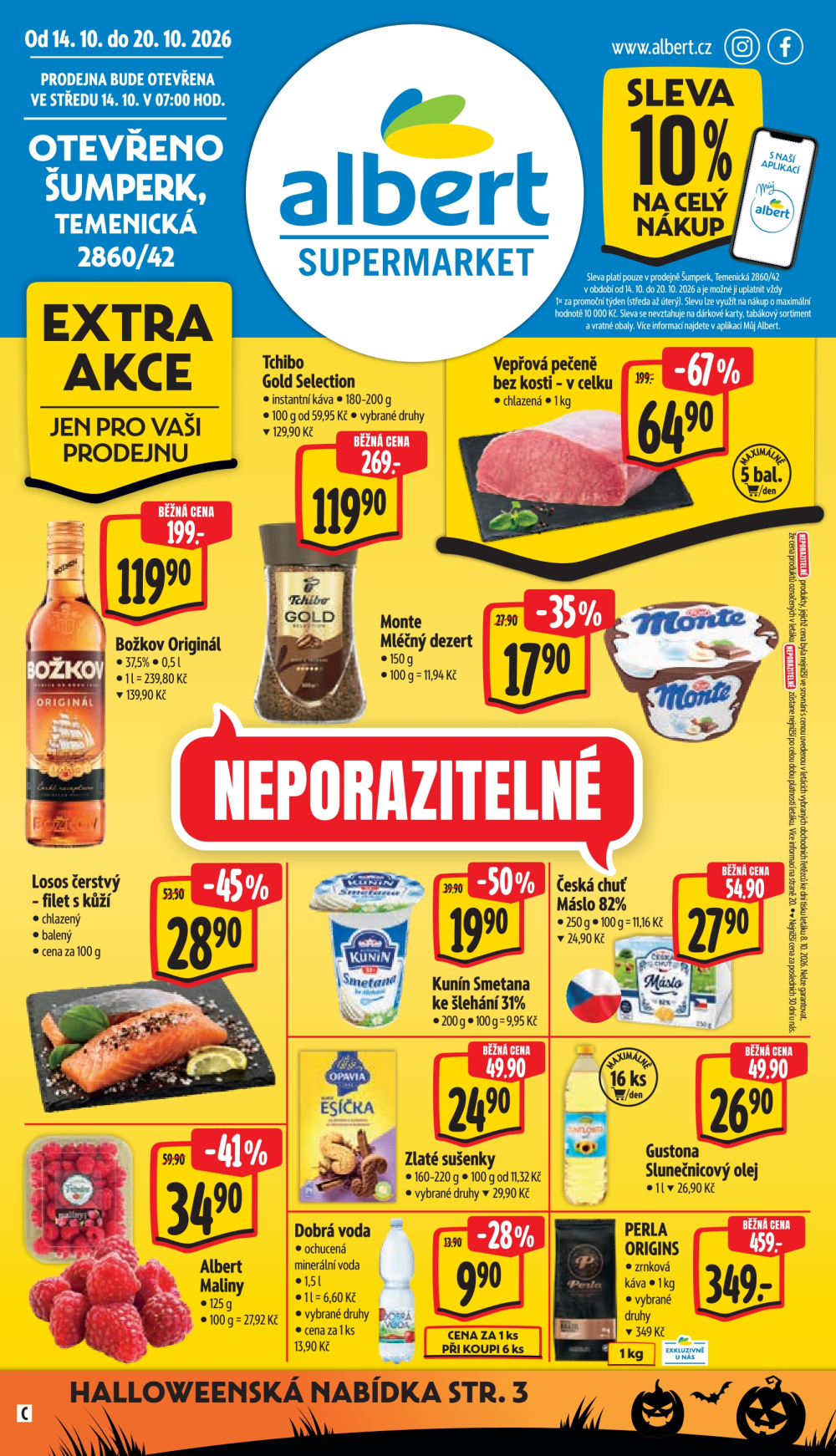 Leták Albert Supermarket leták - Šumperk, Temenická - strana 1