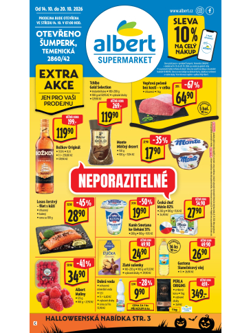 Albert Supermarket leták - Šumperk, Temenická