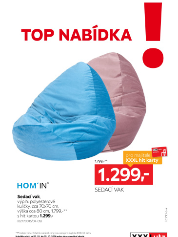 XXXLutz leták - TOP nabídka Sedací vak