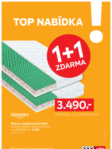 XXXLutz leták - TOP nabídka Matrace