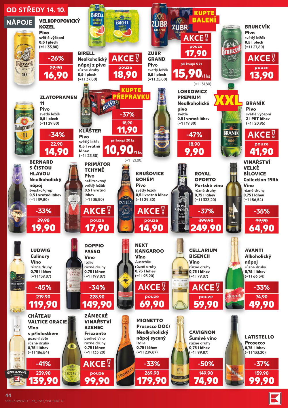 Leták Kaufland leták Praha 3 - Jarov - strana 44