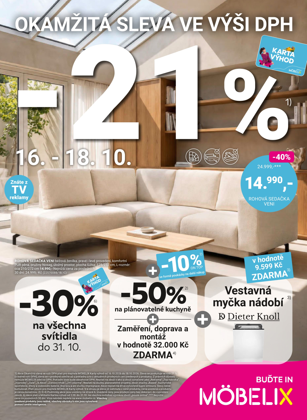 Leták Möbelix leták - Sleva ve výši DPH - strana 1