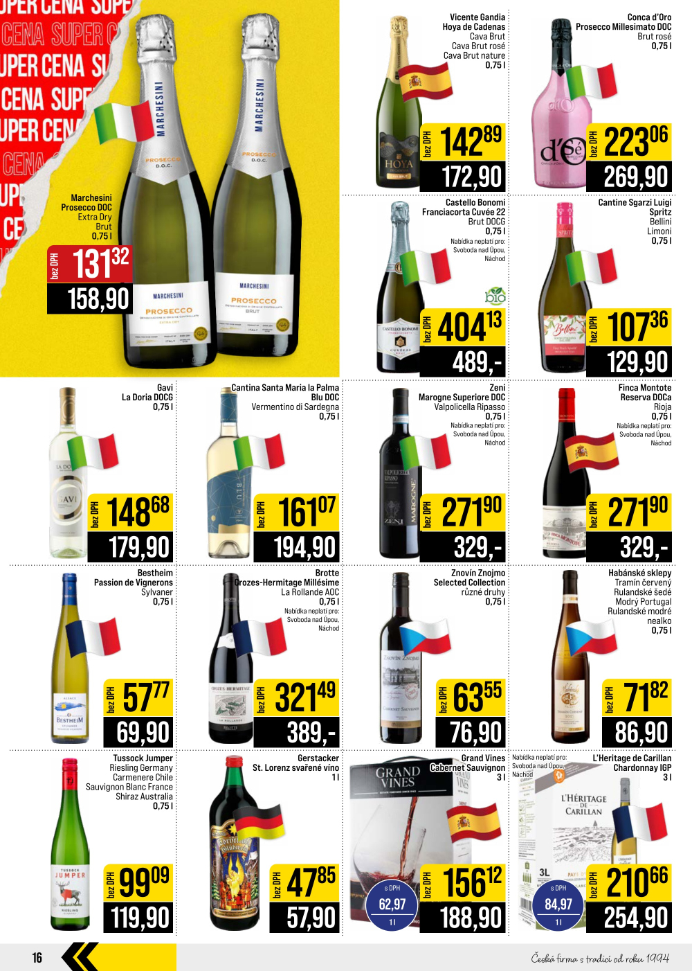 Leták JIP leták CC Cash & Carry - České Budějovice, Most, Náchod, Svoboda nad Úpou, Sušice - strana 16