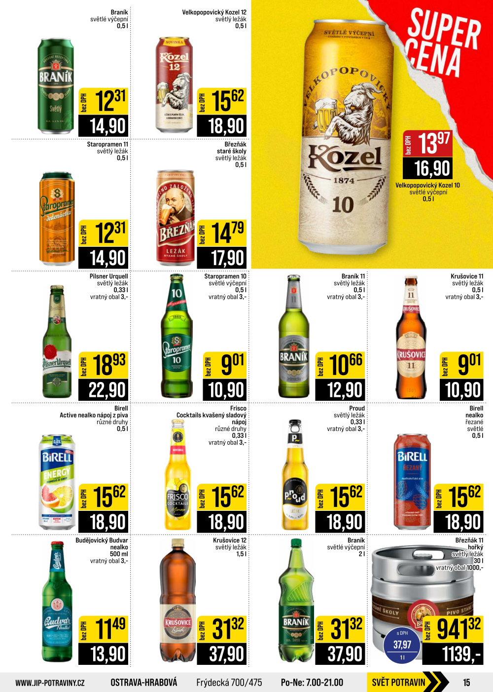 Leták JIP leták CC Cash & Carry - Brno, Ostrava, Praha, Polička, Olomouc, Karlovy Vary, Zlín, Jilemnice, Pardubice - strana 15