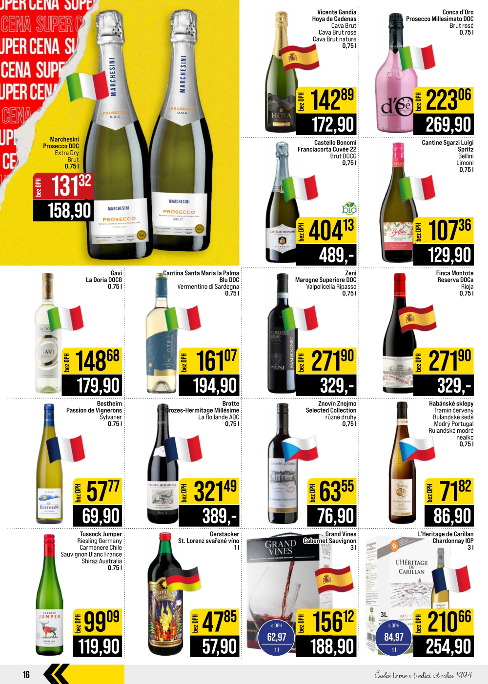 Leták JIP leták CC Cash & Carry - Brno, Ostrava, Praha, Polička, Olomouc, Karlovy Vary, Zlín, Jilemnice, Pardubice - strana 16
