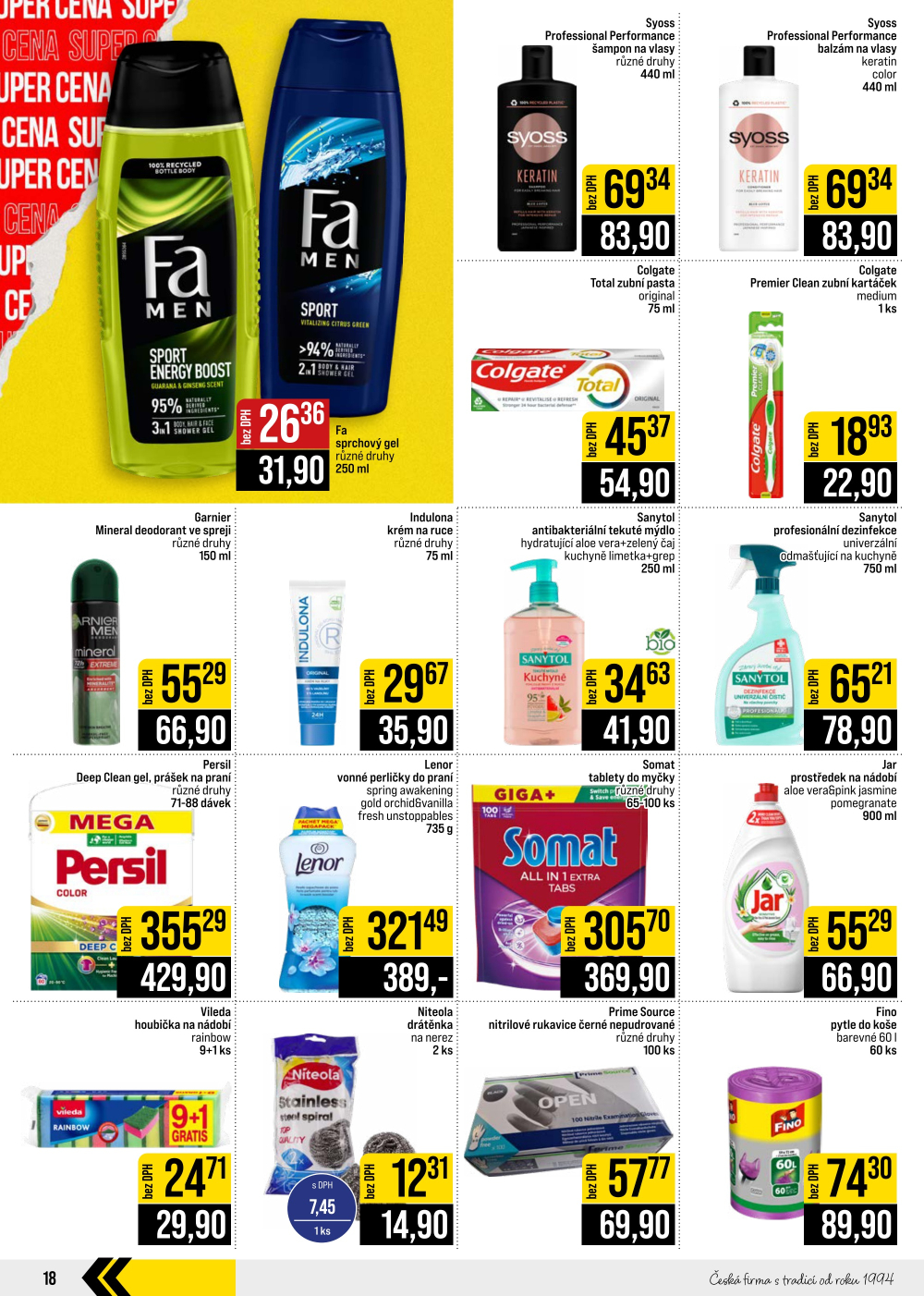 Leták JIP leták CC Cash & Carry - Brno, Ostrava, Praha, Polička, Olomouc, Karlovy Vary, Zlín, Jilemnice, Pardubice - strana 18