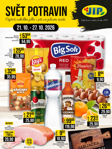 JIP leták CC Cash & Carry - Brno, Ostrava, Praha, Polička, Olomouc, Karlovy Vary, Zlín, Jilemnice, Pardubice