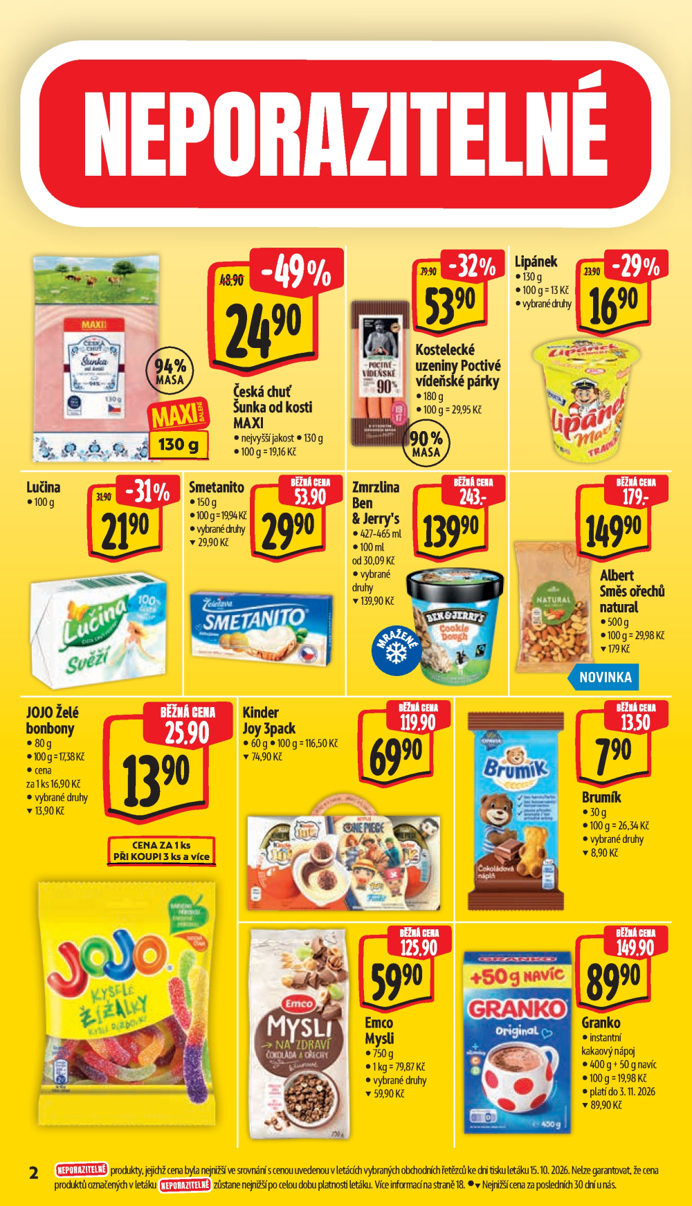 Leták Albert Supermarket leták - Příbor, Smetanova a Šumperk, Temenická - strana 10
