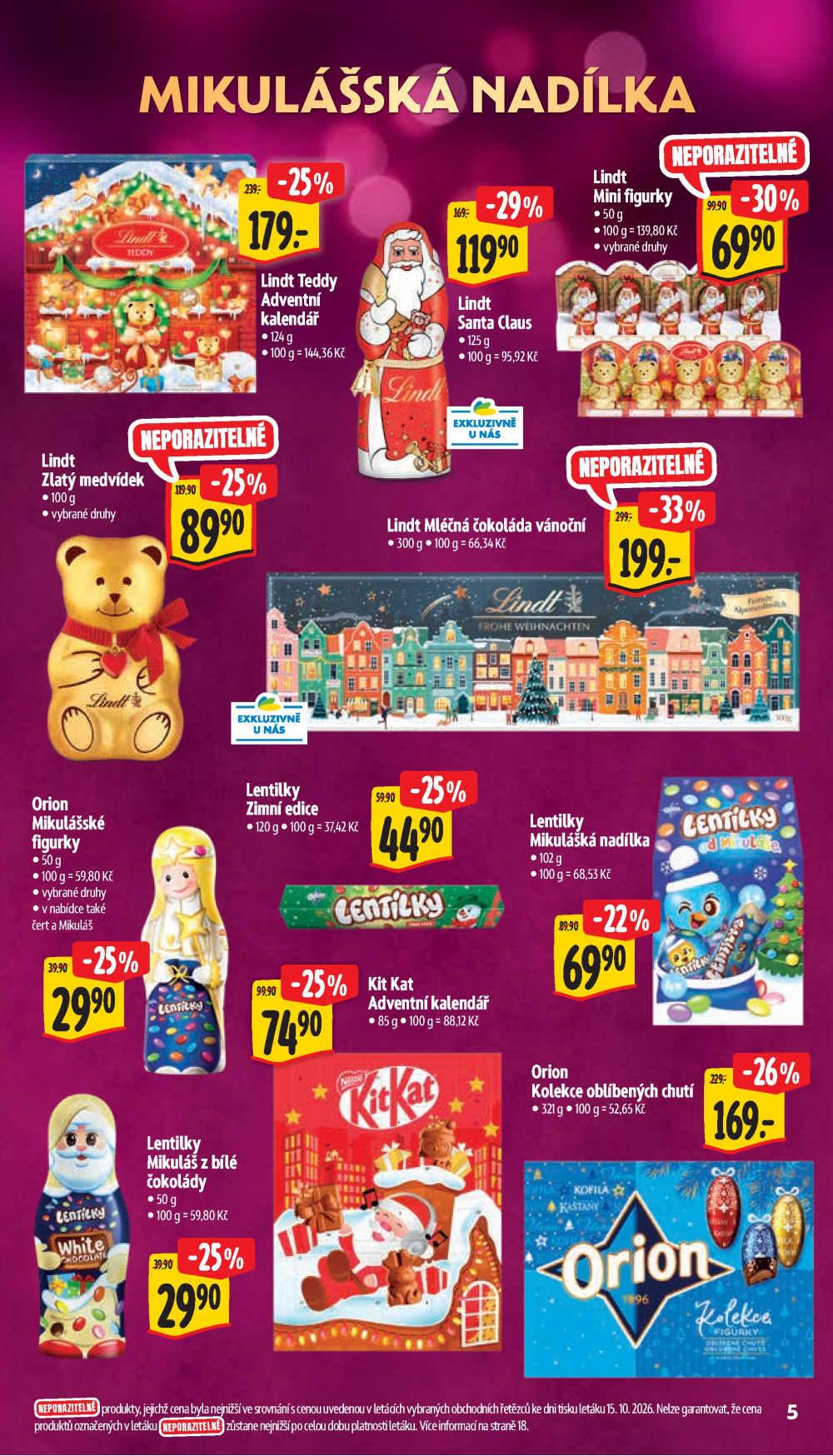 Leták Albert Supermarket leták - Příbor, Smetanova a Šumperk, Temenická - strana 15