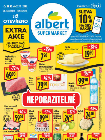 Albert Supermarket leták - Příbor, Smetanova a Šumperk, Temenická