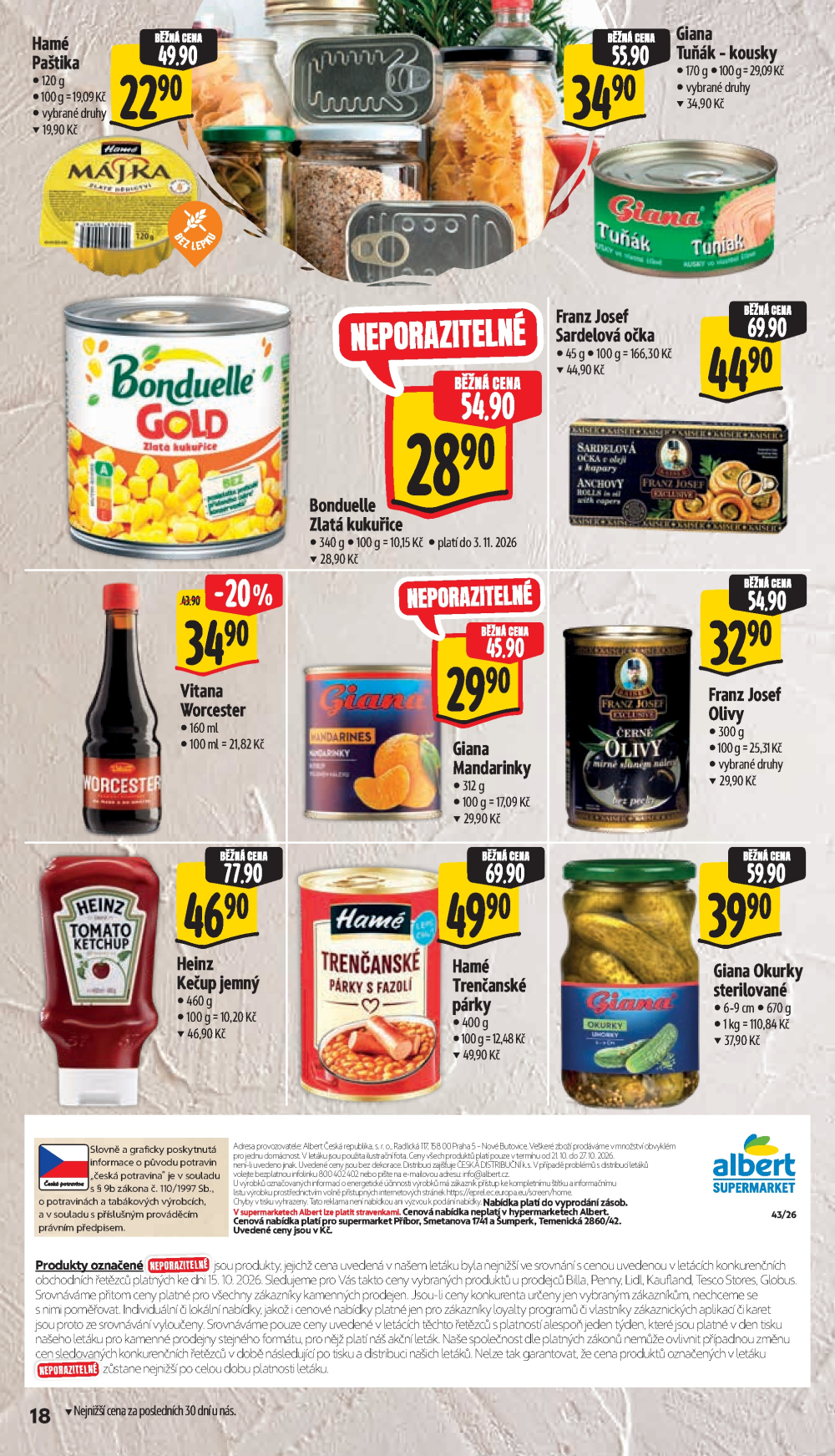 Leták Albert Supermarket leták - Příbor, Smetanova a Šumperk, Temenická - strana 30