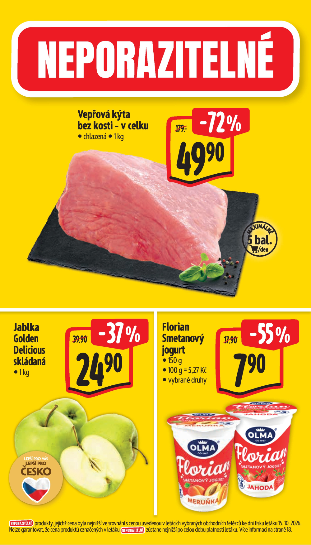 Leták Albert Supermarket leták - Příbor, Smetanova a Šumperk, Temenická - strana 3