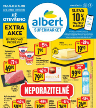 Albert Supermarket leták - Příbor, Smetanova a Šumperk, Temenická