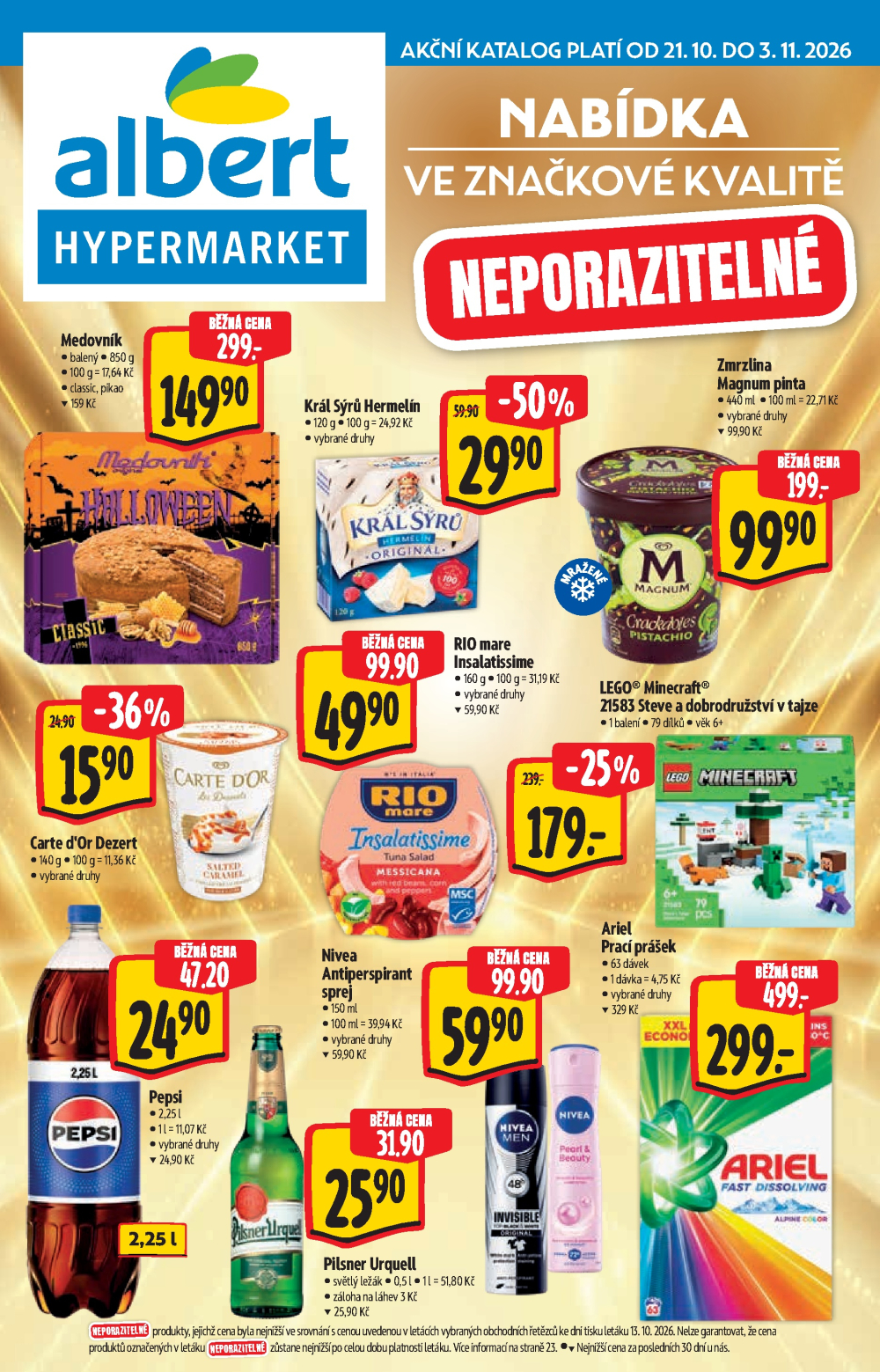 Leták Albert Hypermarket - Nabídka ve značkové kvalitě - strana 1