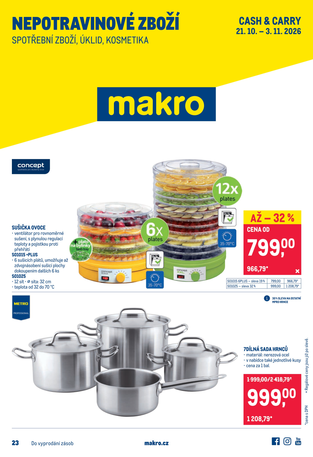 Leták Makro leták - Spotřební zboží, úklid, kosmetika - strana 1