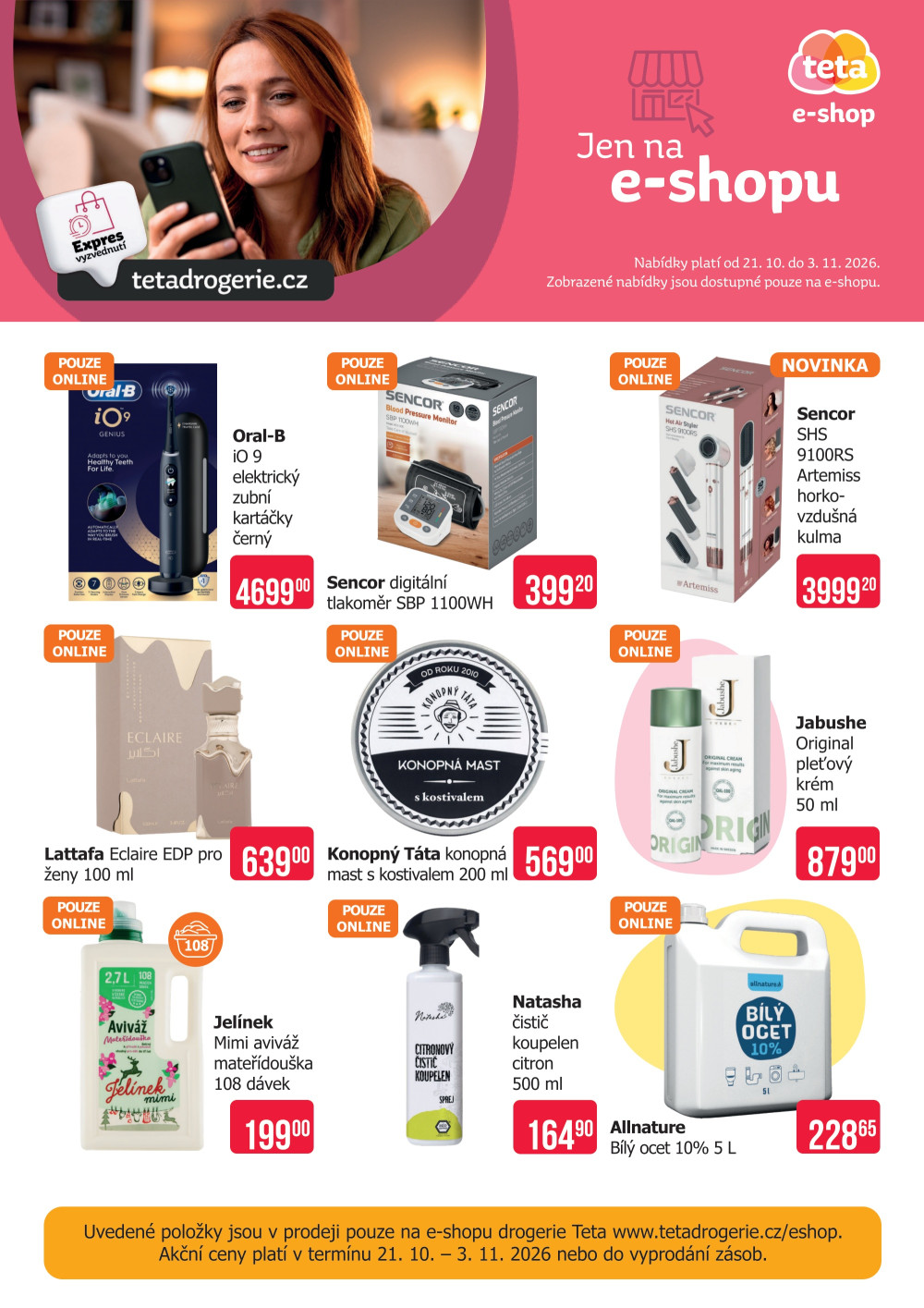 Leták Teta drogerie - Speciální nabídka e-shop - strana 1