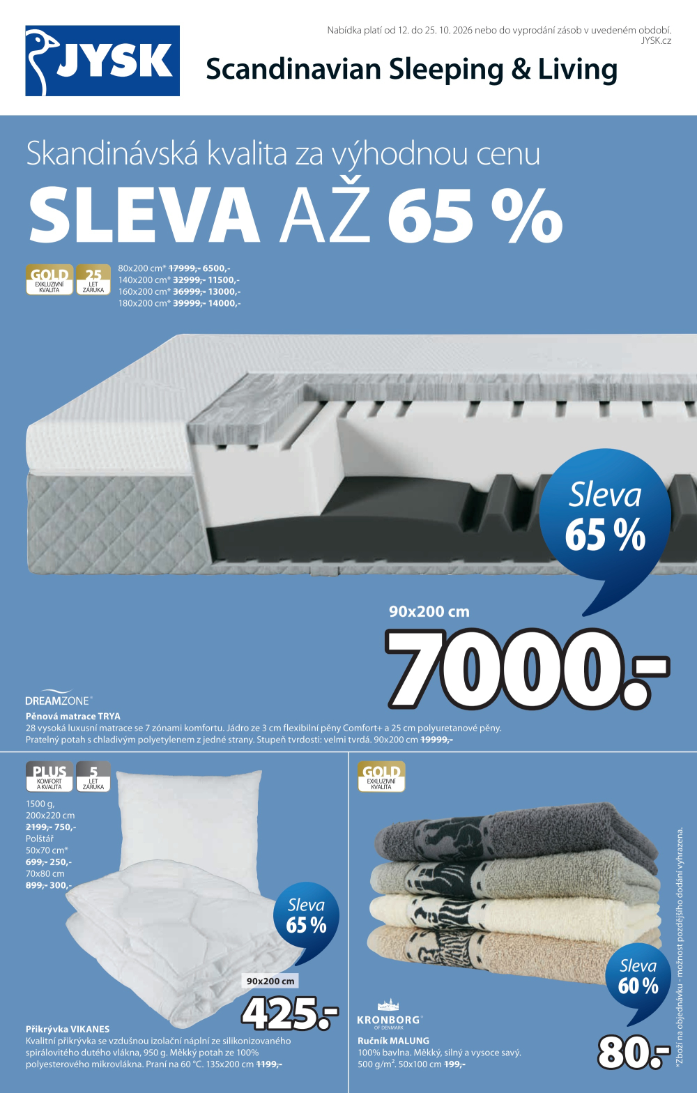 Leták Jysk leták - Sleva až 60 % - strana 1