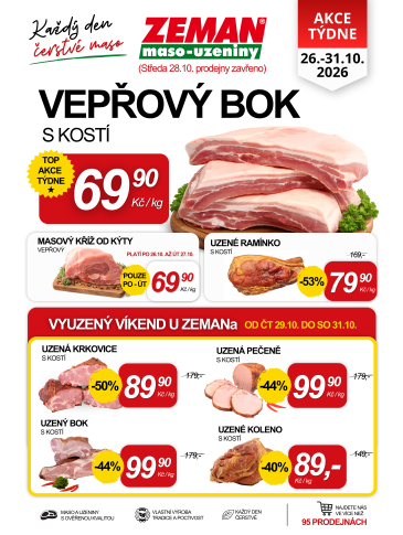 ZEMAN maso - uzeniny leták