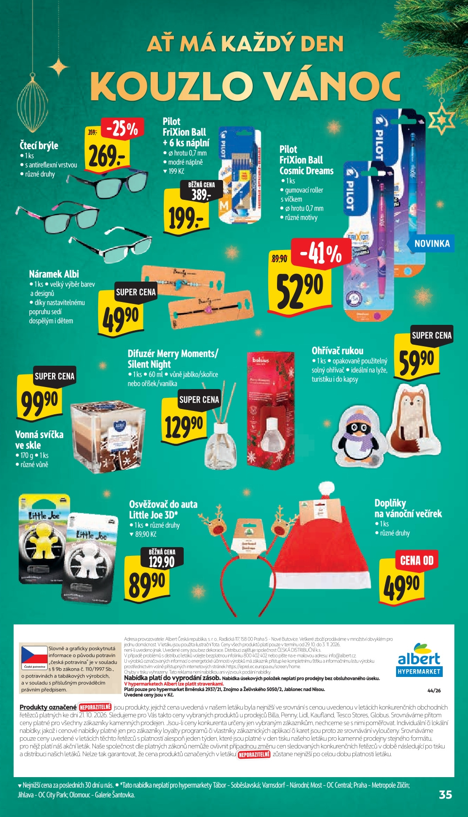 Leták Albert Hypermarket leták - Jablonec nad Nisou, OC Rýnovka - strana 47