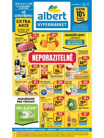 Albert Hypermarket leták - Znojmo, Brněnská