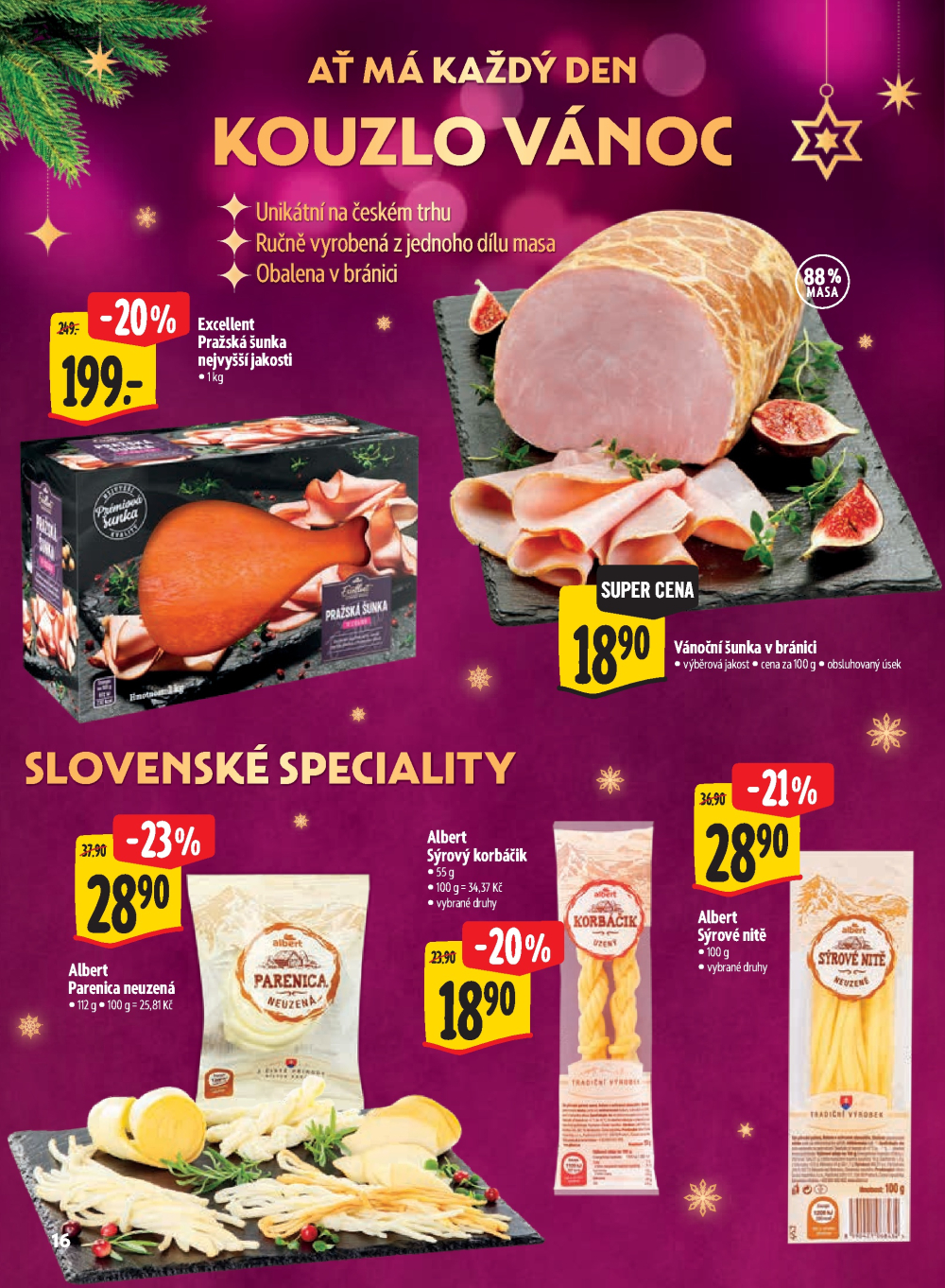 Leták Albert Supermarket - Kouzlo Vánoc - strana 16