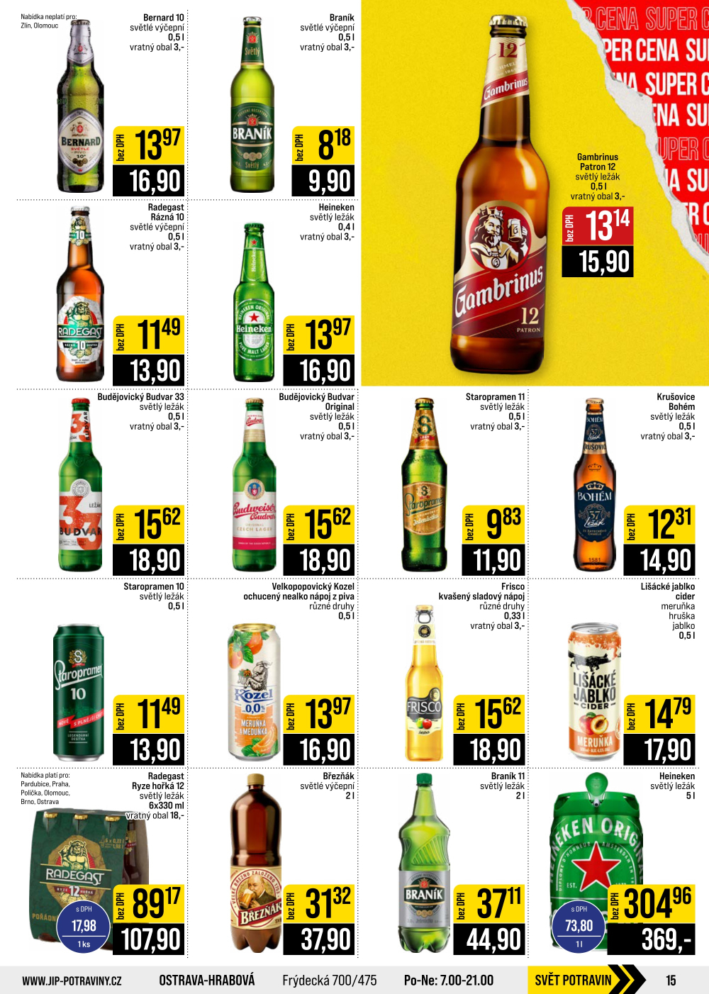 Leták JIP leták CC Cash & Carry - Brno, Ostrava, Praha, Polička, Olomouc, Karlovy Vary, Zlín, Jilemnice, Pardubice - strana 15