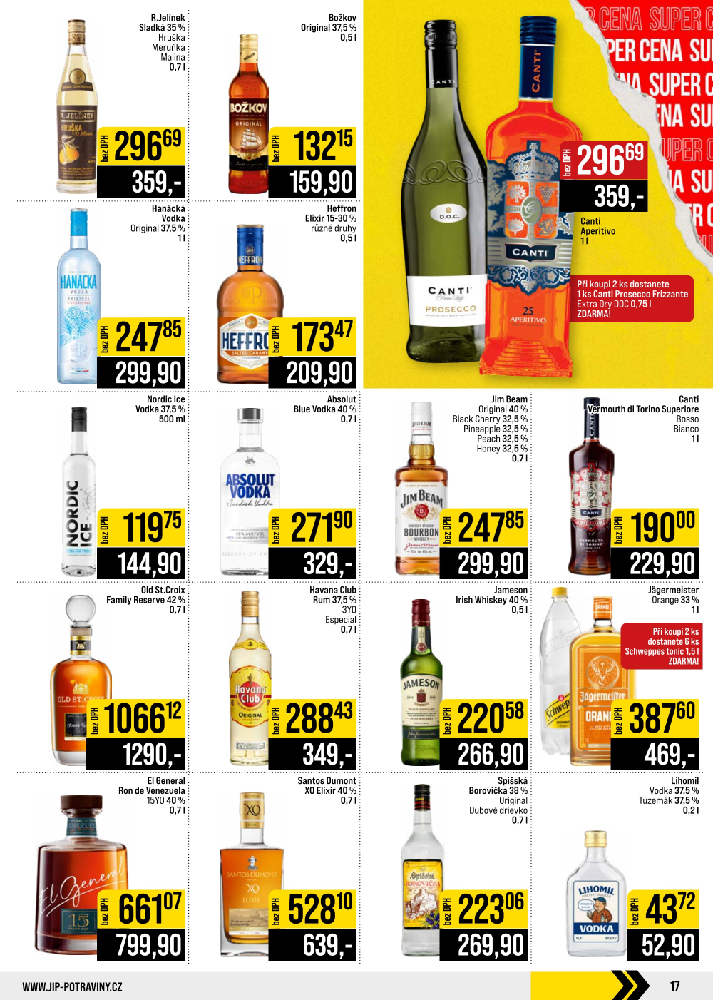 Leták JIP leták CC Cash & Carry - Brno, Ostrava, Praha, Polička, Olomouc, Karlovy Vary, Zlín, Jilemnice, Pardubice - strana 17